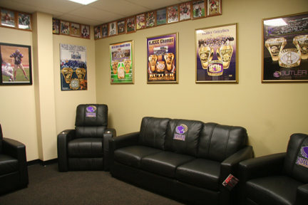 The Den/Player's Lounge inside the Criss Football Complex